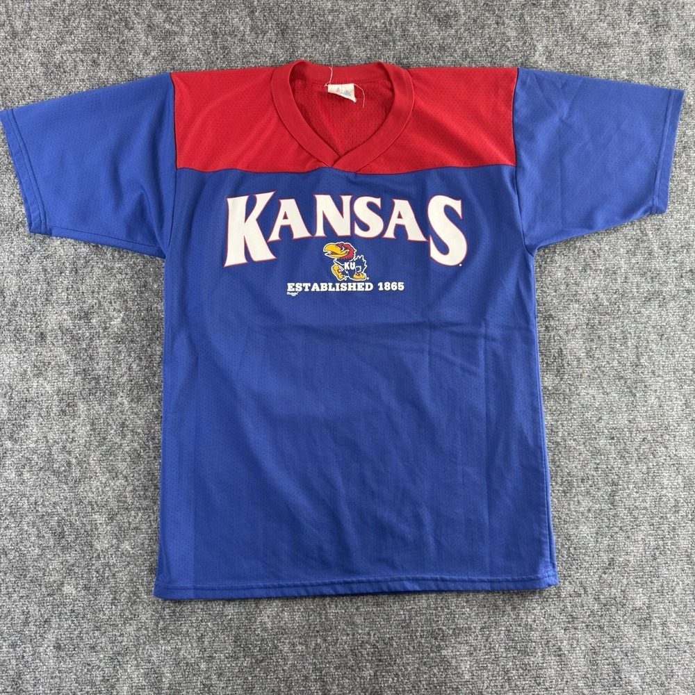 VTG Kansas Jayhawks Jersey Mesh Cover Mens M NCAA College Basketball 90s